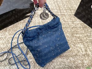 sac à tendance sacs Black Trash Sac Design denim Antique Silver Grand sac fourre-tout pour dames épaule Messager Sac d'achat Purse à main de sac à main