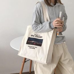 Tas vintage schilderen schoudercanvas voor vrouwen 2024 grote capaciteit tote shopper collage student meisjes boeken tassen handtas