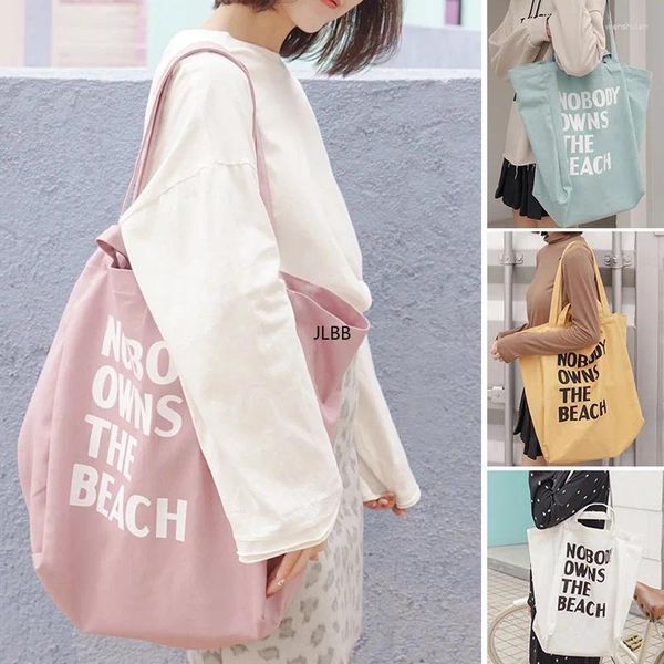 Bolsas para mujeres lienzo de lienzo extra grande capacidad cartas de bolso bolsos de playa