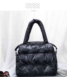 Sac femmes automne et hiver 2019 nouvelle mode coréenne coton veste espace airbag Portable épaule dos vers le bas