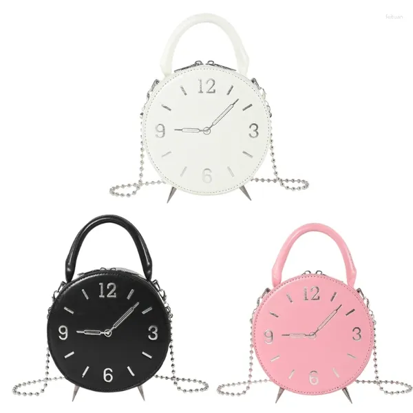 Bolso Mujer Pequeño Reloj Redondo Bandolera Cadena Correa Bolso Hombro