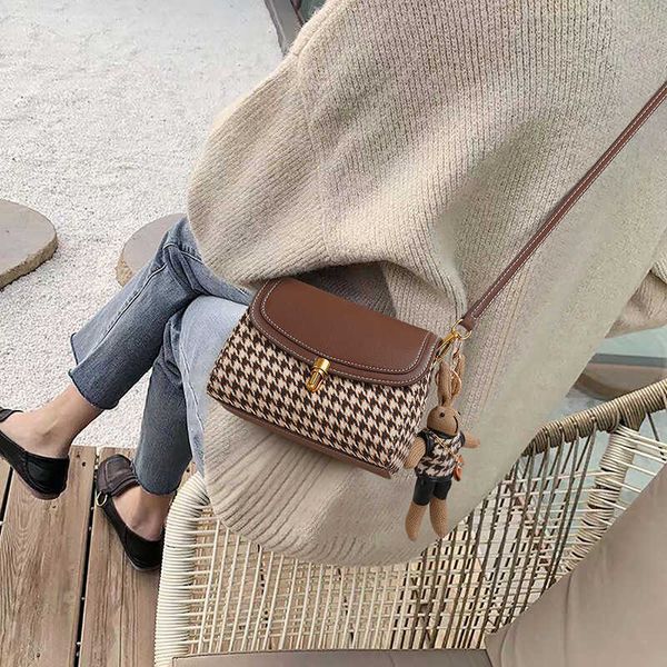 Sac Womens 2024 crossbody haut de gamme Luxury Luxury Thousand Grid Bird Small Square Single Sacs Sacs