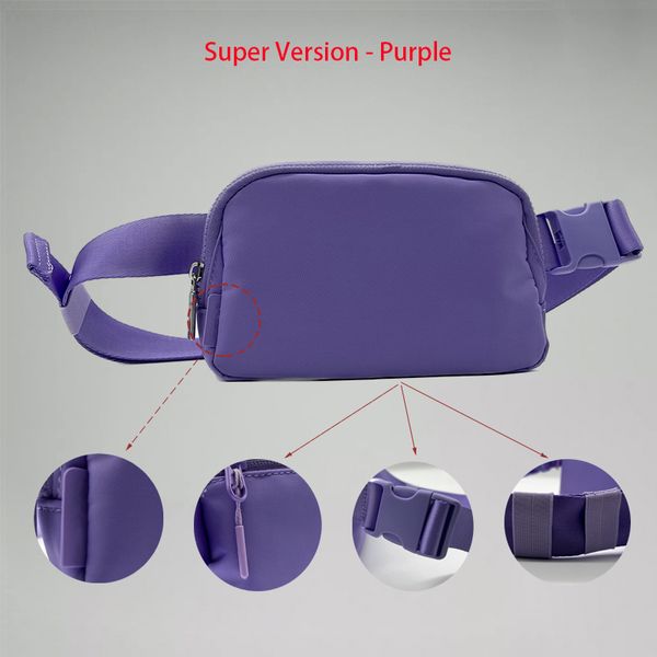 bolso cinturón de yoga bolso cintura en todas partes bolso de gimnasio diseñador mujer clásico bum pecho riñonera nylon mujer hombre hombro bandolera riñonera bolso de mano 20 colores capacidad 1-2L