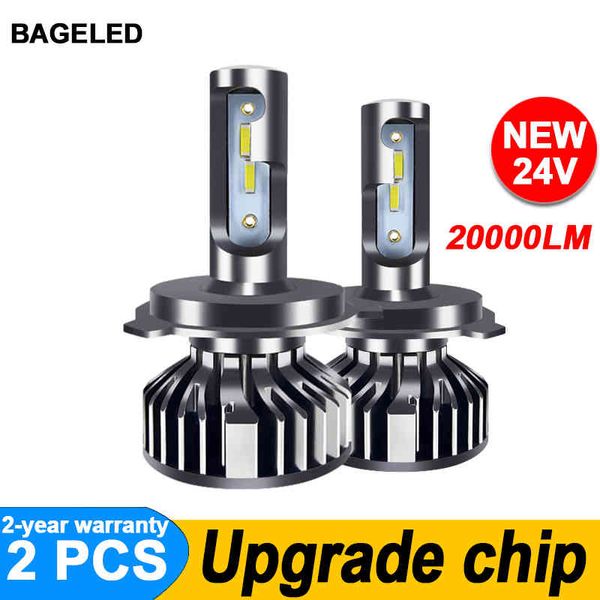 BAGE CSP H7 luz de coche H4 lámpara H1 H3 HB3 9005 faro led 9006 hb4 H11 faro LED 20000LM 24V bombillas de faro de coche