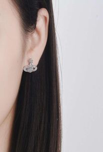 Baggg Nieuwe UFO -oorbellen Geometrische Saturn -stud oorbellen Fashion sieraden voor vrouwen geschenken Earring4390285