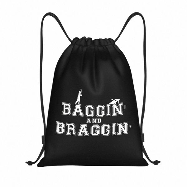 Baggin y Braggin divertido juego de torneo Cornhole bolsas con cordón bolsa de gimnasio caliente ligero B576 #