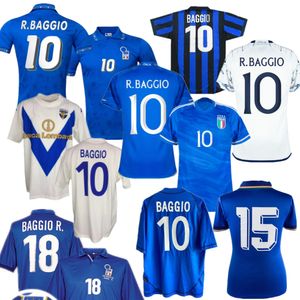 BAGGIO Brescia Calcio Camisetas de fútbol retro 03 04 Italia Vintage Jersey1990 1994 1998 Camisetas de fútbol clásicas ITALIA Kit 23 24