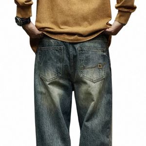 Baggy Jeans hommes pantalons à jambes larges décontracté surdimensionné jean pour hommes vêtements coupe ample Vintage mâle Denim pantalon 2023 nouveau Kpop 64V0 #