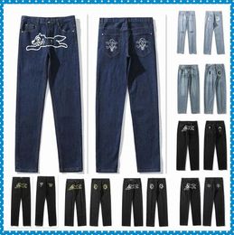 Baggy Heren Jeans Hond Print Streetwear Hip Hop Broek Y2K Jeans Kleding Ropa Rechte Losse Goth Denim Broek Pantalones Vaqueros