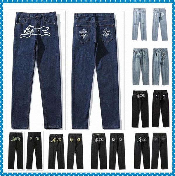 Baggy hommes jean chien imprimé Streetwear Hip Hop pantalon Y2K jean vêtements Ropa droit ample Goth Denim pantalon pantalons Vaqueros