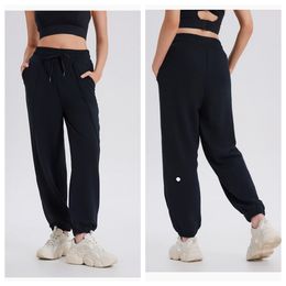 Pantalon de survêtement de yoga Baggy pour femmes avec poches, pantalon de pyjama pour femmes, jogging de course, vêtements d'automne