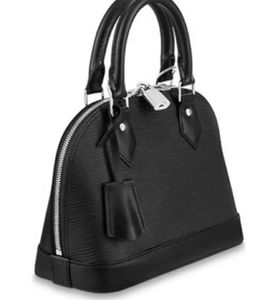 Baghandbag SHOES Shoesshoes Bagssz Cuir de vachette EPI NOIR avec bretelles amovibles Style valise Étiquette de nom Matériau en cuir tandis que la poignée et le fond à l'intérieur