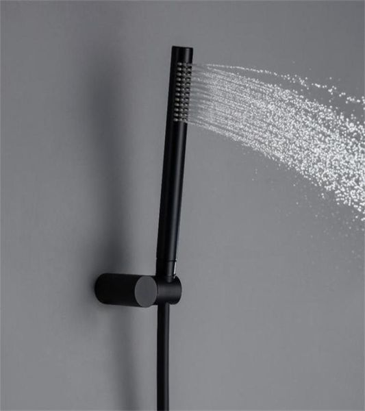Bagnolux cuivre matière noir rond pomme de douche à main PVC tuyau connecteur réglable support mural accessoires de salle de bain 2009253276049