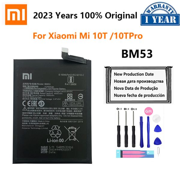 Sacs 100% BMERS BM53 5000mAH Batterie de téléphone pour xiaomi mi 10t Pro 10tpro Mobile Phone Remplacement des batteries Bateria