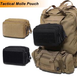 Sacs 1000d molle pochet tactique double couche pack de taille pack edc utilitaire outil à outil pour sacs à dos