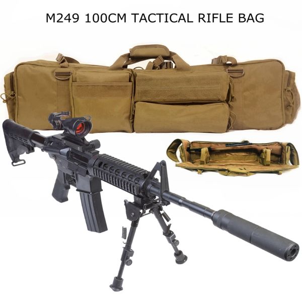 Sacs 100 cm de carabine de carabine à pistolet fusil de chasse Airsoft Case de rangement avec bandoulière Sac à pistolet tactique imperméable