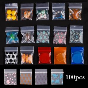 Sacs 100pcs petits sac à fermeture éclair en plastique Pild d'emballage sachets bijou mini sac à fermeture éclair sac en plastique sacs