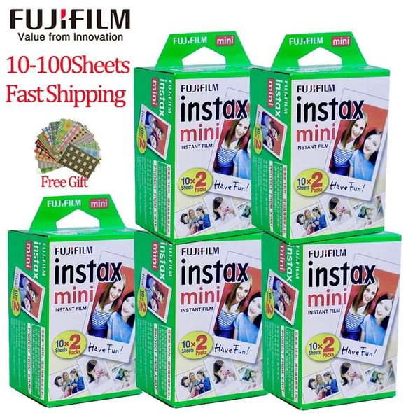 Sacs 10100 feuilles Fuji Fujifilm 3 pouces Instax Mini 12 11 8 9 40 25 Films de liaison pour Instax Mini instantané 11/9/8/7 + papier Photo pour appareil Photo