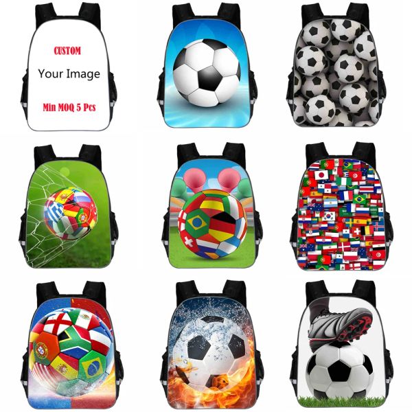 Sacs 11 pouces enfants sacs de formation Football étudiant sacs enfant Football imprimé Ronaldo Bookbag pour la maternelle livraison directe