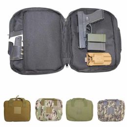 Tassen 12 "Tactische pistooltas Case Airsoft Pistool Draagtas met tijdschriftzak Militair pistool Holster Duurzame gevoerde pistooldrager