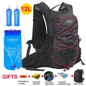 Tassen 12L Hardloophydratatievest Rugzak Heren Dames Outdoor Sporttassen Trail Marathon Joggen Wandelrugzak optie Waterzakfles