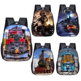 Sacs 16 pouces à vapeur Locomotive / train Toddler Backpack Enfants Sacs Sacs Boys Girls Kindergarten Sac Kids School Backpacks Gift