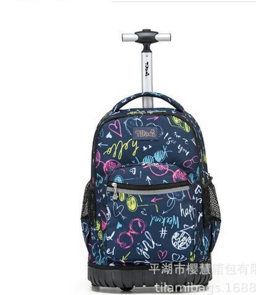 Sacs 18 pouces école roulante sac à dos sac à dos roulé pour les girls pour enfants banc de sac à dos bac à dos de voyage sac à dos sac à dos adolescents