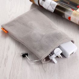 Bolsas 1 PPCS Nylon Drawtring Storage Bag de malla MESH DATA DE CABLE DE CABLE DEL CABLE