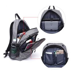 Sacs 2018 multifonction USB Charges Sport Backpack avec sac de basket-ball de football Sac école pour adolescents pour adolescents mâles de football sac