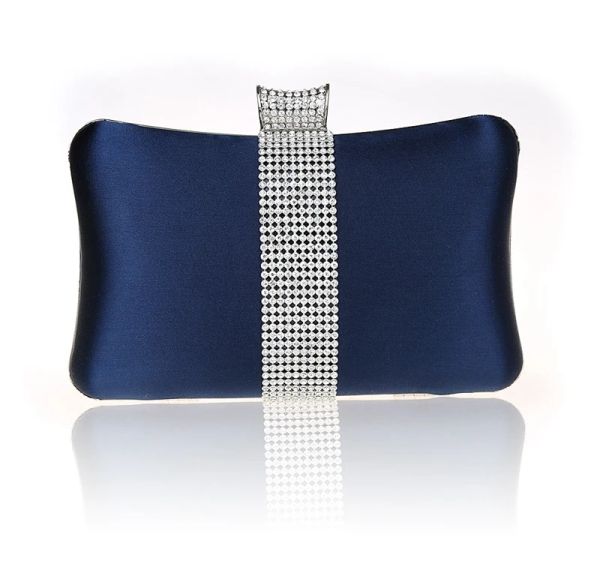 Sacs 2019 High Quality Navy Blue Ladies Mariage Sac de soirée Embrayage Handsbag Bride Party Purse Mini Makeup Sac Mujer Bolso 03860