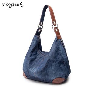 Sacs 2023 Grand sac à main en Denim pour femmes, grand sac à bandoulière en Jean bleu, fourre-tout en Jean, sac à bandoulière pour dames