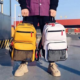 Tassen 2023 Nieuwe grote mannen rugzak vrouwen schooltas High College Student Korean Multifunction Travel Back Pack Hot Sale