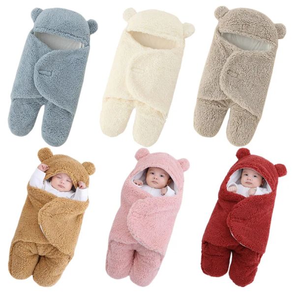 Sacs 2024 SleepSacks Baby Sleeping Sac Soft Fluffy Flows Flowne NOUVELLE-NOUBRANT BIENS BORDS GARMES GROUPES Vêtements Sleery Nursery Enveloppe Swaddle
