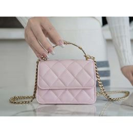 Bolsas 23S NUEVA Bolsa de mango de esmalte de cadena blanca rosa, órgano Woc Sitente de oveja Small Waste Bag Enlay