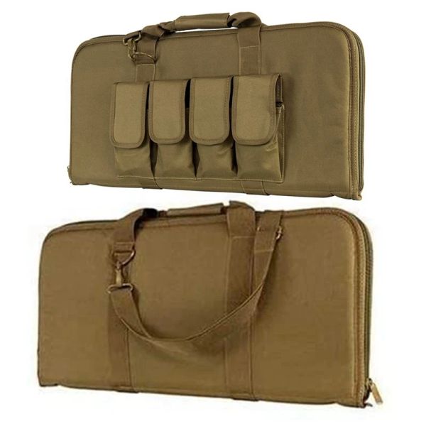 Sacs 27 pouces 70CM sac de fusil étui de pistolet de Combat tactique sac de transport à bandoulière de chasse 4 pochettes de magazines pour Paintball