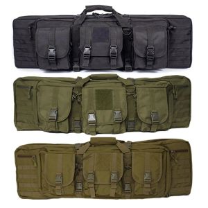 Sacs 36 pouces Sac à pistolet militaire Double Rifle Backpack Assault M4 AK47 Rifle portant un boîtier de service de protection Portable Sac de chasse extérieur