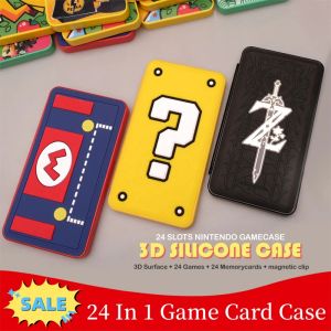 Sacs Modèle 3D 24 en 1 étui de carte de jeu pour Switch Lite Lite Oled Game Cartridge Rangement Boîte pour les accessoires de jeu NS