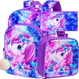 Tassen 3 stks Dinosaur Backpack, 16 "Boys Bookbag en Lunch Box for Kids, kleuterschool rugzakken voor elementaire studenten