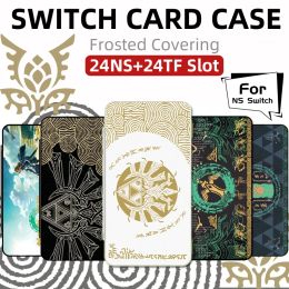 Sacs 4 styles étui à cartes de jeu 24 en 1 pour NS Switch Lite OLED cartouche de jeu mallette de rangement larmes de royaume Style magnétique ouvert