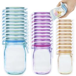 Sacs 5 / 10pcs Mason Jar Mason Mason Bottles Sacs Portable Mason Maspper Self Food Saver Candy Candy Rangement Sang Sandwich Sandwich