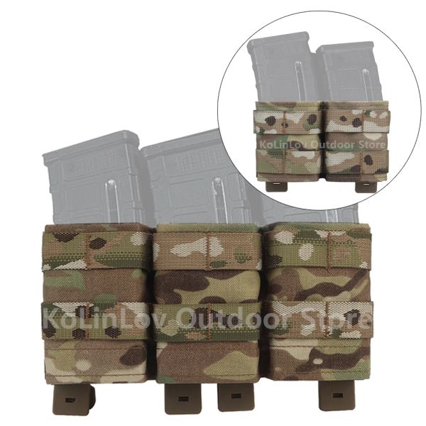 Bolsas 5.56 Bolsa de revista doble táctica triple mag táctica para el sistema molle Holster Hunting Military M4 Accesorios de Airsoft