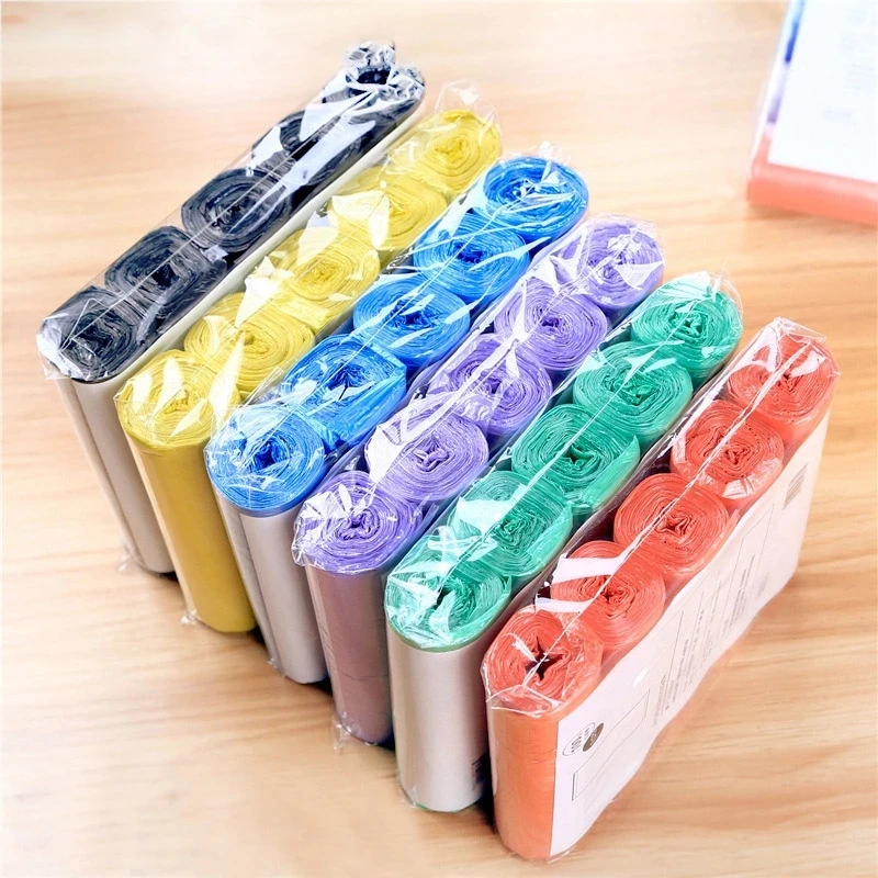 Bags 5 Rolls 1 pack 100Pcs Household Disposable Trash Pouch Kitchen Storage Garbage Bags Cleaning Waste Bag Plastic Bag