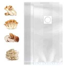 Sacs 50/100 pièces PVC champignon frai cultiver sac médias cultiver substrat haute température pré scellable fournitures de jardin pour champignon plantation sacs outil