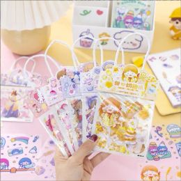 Sacs 50 Pack / Lot Girl Creative Tote Sac Autocollants Pet Stickers Cute Decorative Stationery Sticker Sticker Scrapbooking Wholesale Stick Label