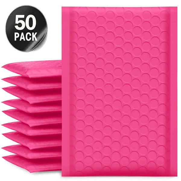 Sacs 50 pcs de livraison emballage emballage rose petite entreprise fournitures enveloppes