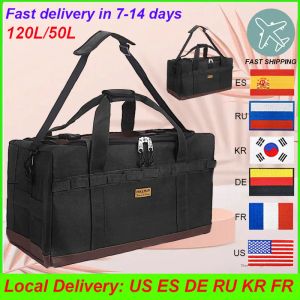 Tassen 50L/120L Leather Business Shortdistance Carry Hand Bagage Capaciteit Backpack Tent Luifel Accessoires Cooker Picnic Bags Handtas