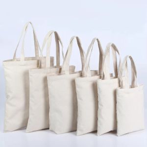 Tassen 5 -stcs canvas tas katoen canvas tas tas herbruikbare boodschappentassen supermarkt tassen tassen katoenen doek handtassen vrouwen aangepaste afdrukken