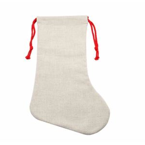 Tassen 5 stks trekstringzakken sublimatie Diy blanco dubbelzijdig linnen vrolijk kerstkist sokken