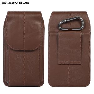 Sacs 6.17,2 pouces Sac de taille de téléphone mobile pour iPhone 13 12 11 Pro Max X XS Cliner en cuir pour Samsung Huawei Xiaomi Flip Case