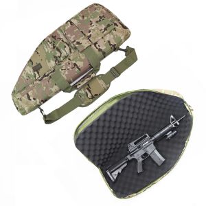 Sacs 70 cm sac de pistolet militaire armée fusil pistolet étui en nylon épaule robuste sac de chasse tir en plein air fusil sac à dos avec mousse rembourrée